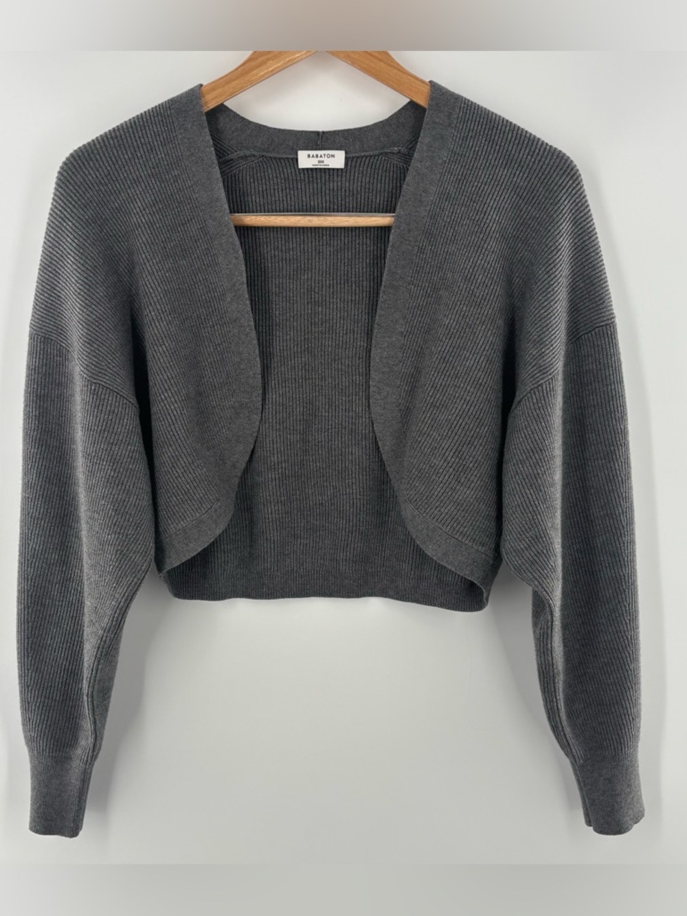 Aritzia Babaton Decision Shrug Sweater Relaxed Fit Gray Open Front Cardigan XXS